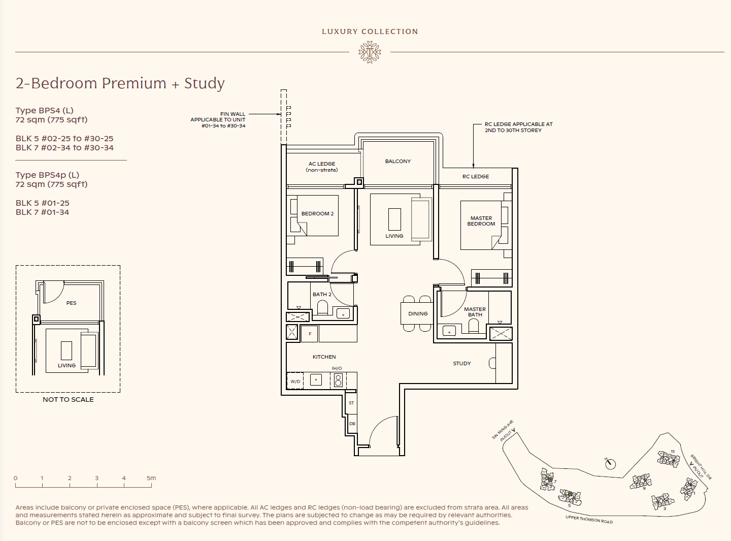 Thomson Reserve 2 Bedroom Premium + Study BPS4(L) floor plan
