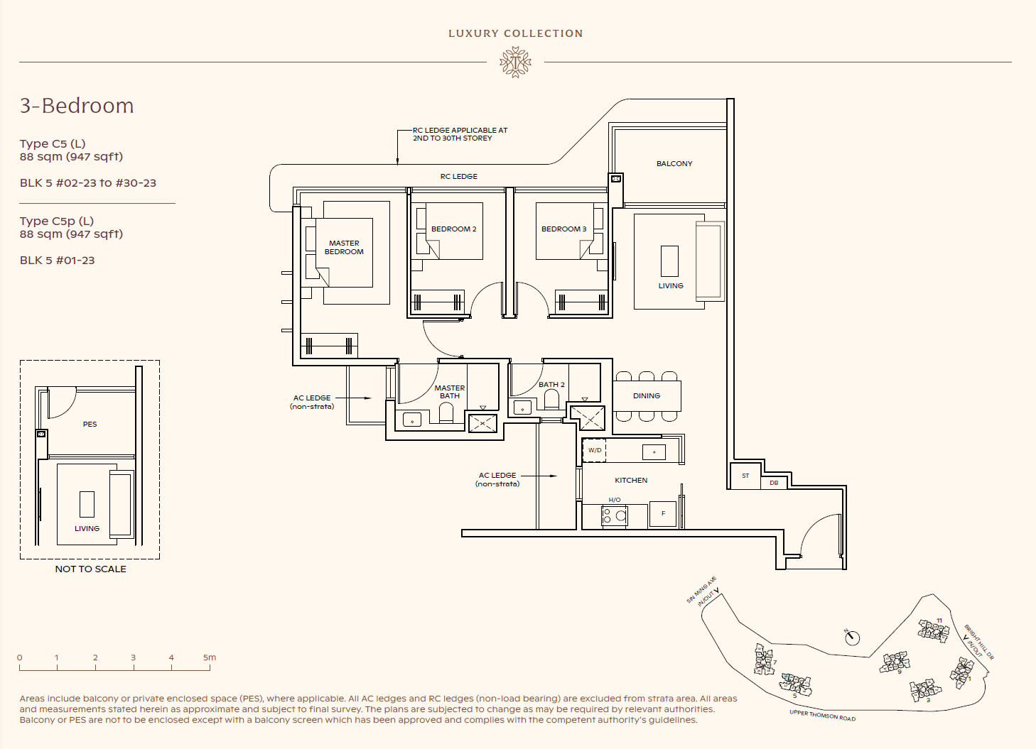 Thomson Reserve 3 Bedroom C5(L) floor plan