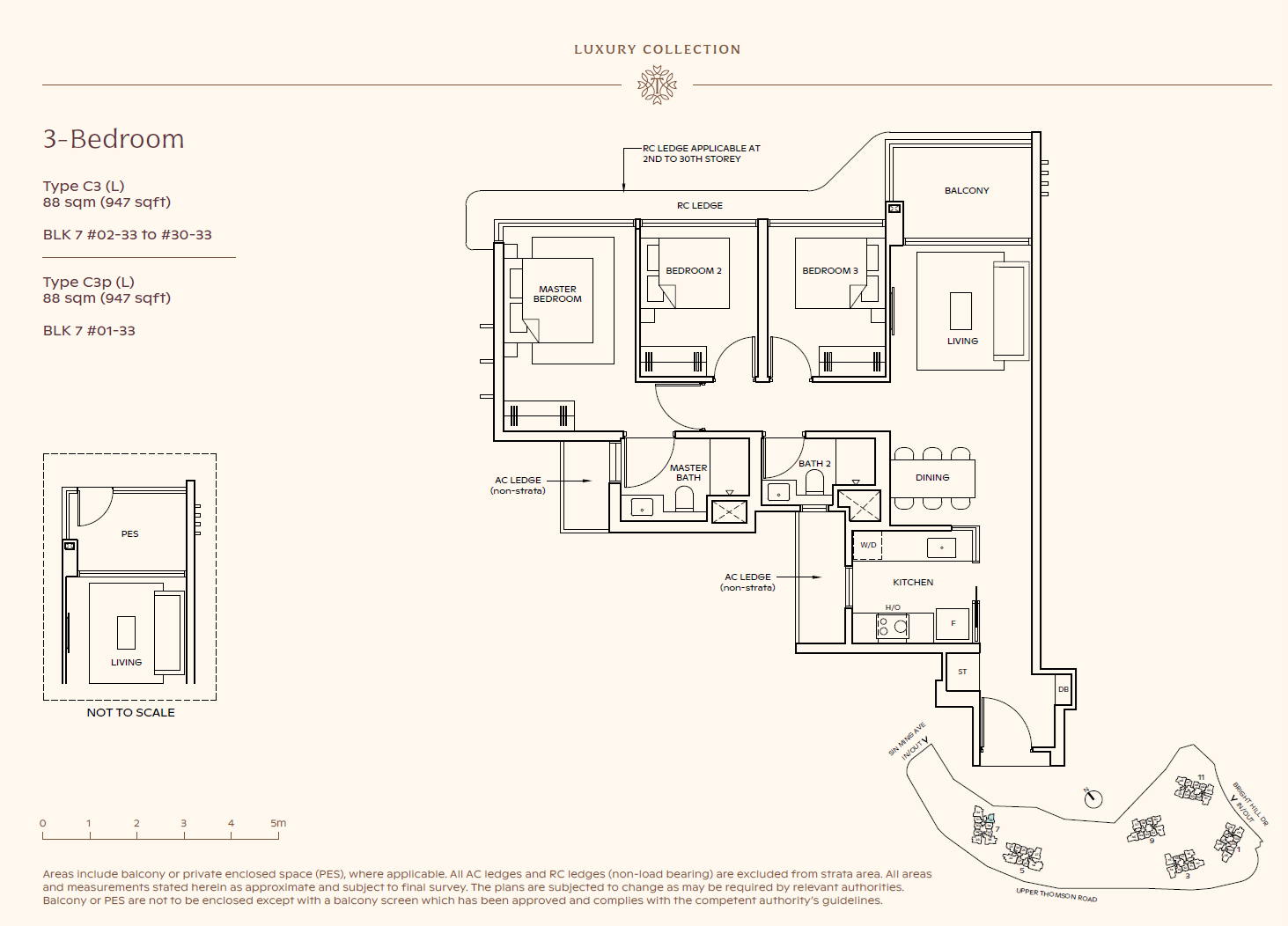 Thomson Reserve 3 Bedroom C3p(L) floor plan