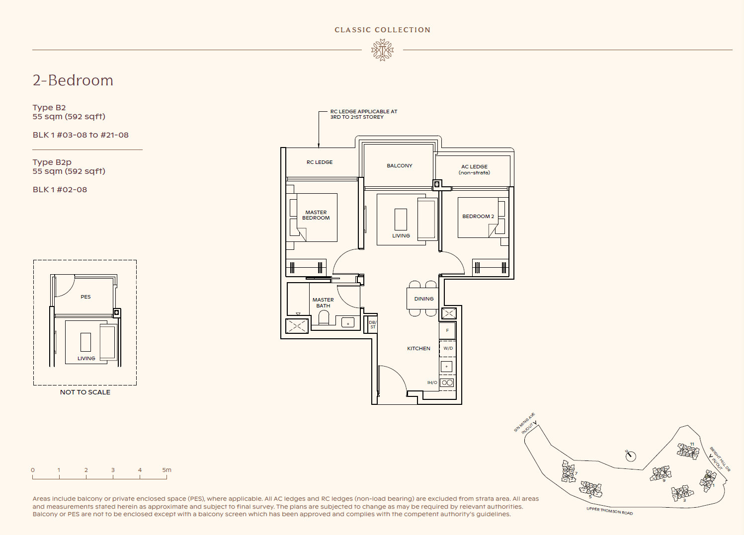 Thomson Reserve floor plan B2p — 2 Bedroom