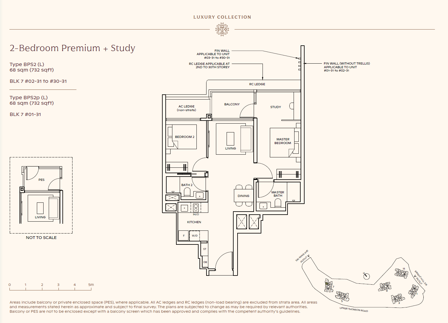 Thomson Reserve 2 Bedroom Premium + Study BPS2(L) floor plan