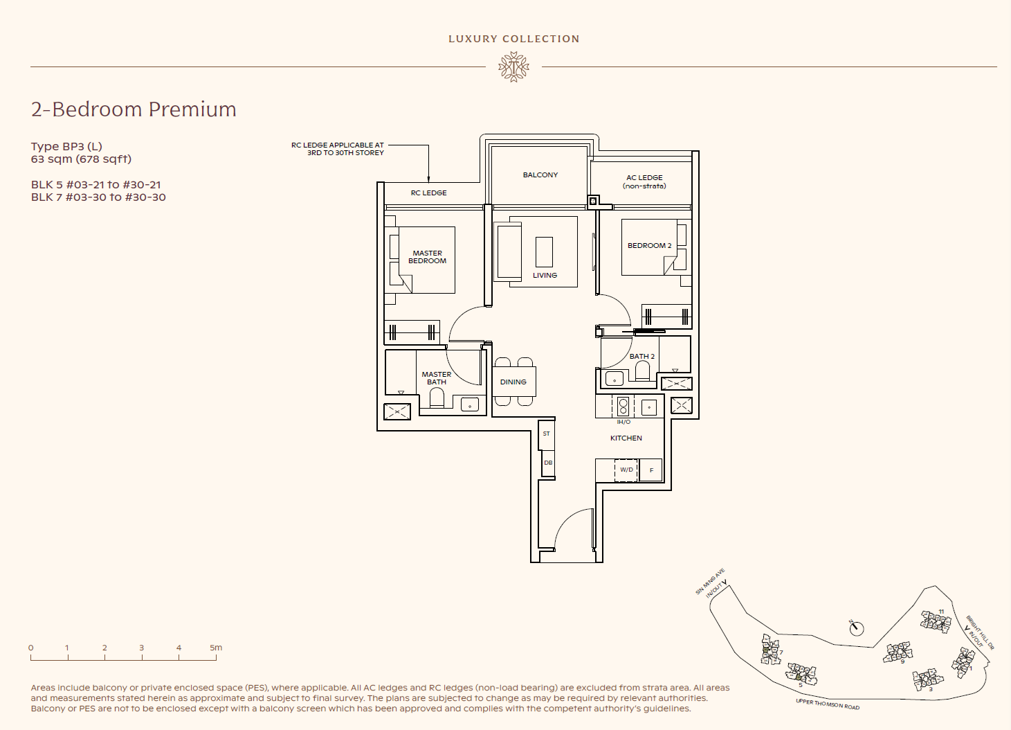 Thomson Reserve 2 Bedroom Premium BP3(L) floor plan