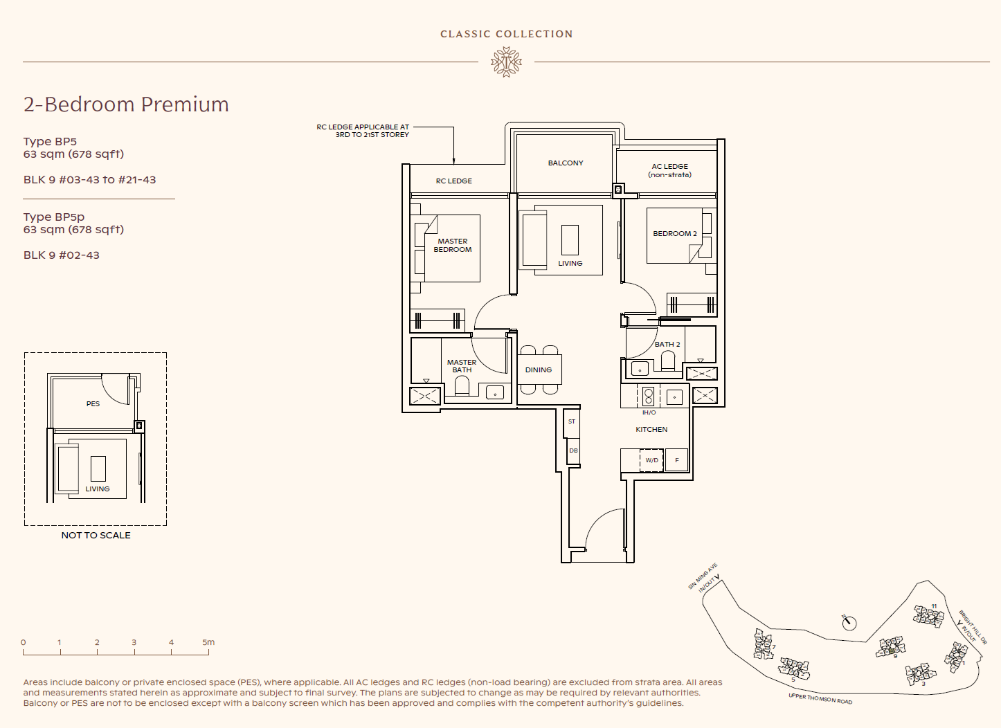 Thomson Reserve 2 Bedroom Premium BP5p floor plan
