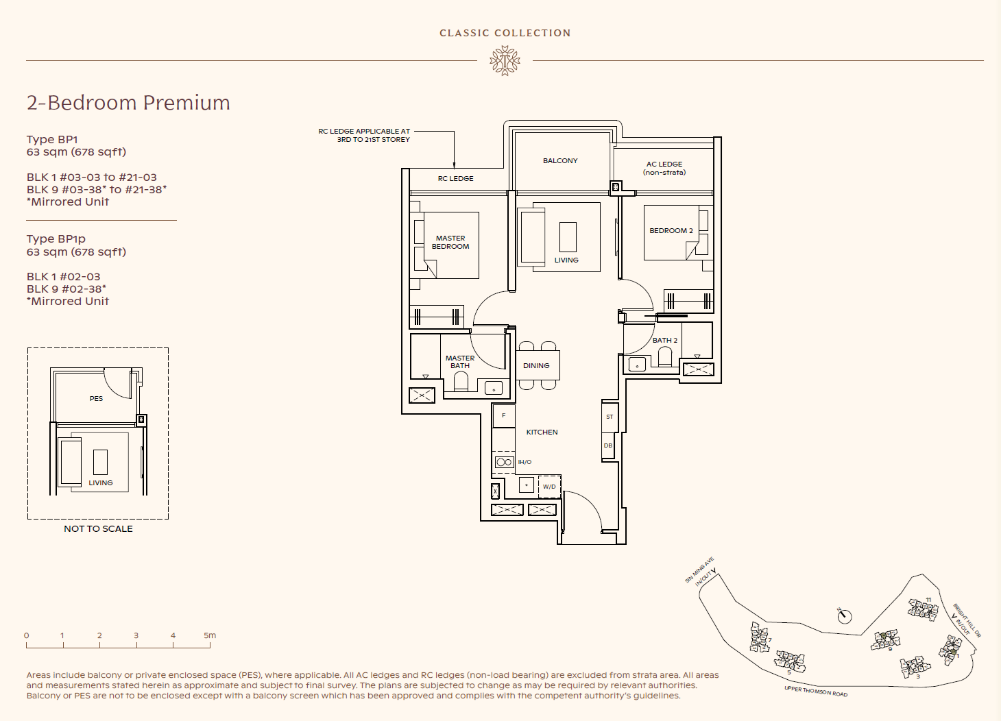 Thomson Reserve 2 Bedroom Premium BP1p floor plan