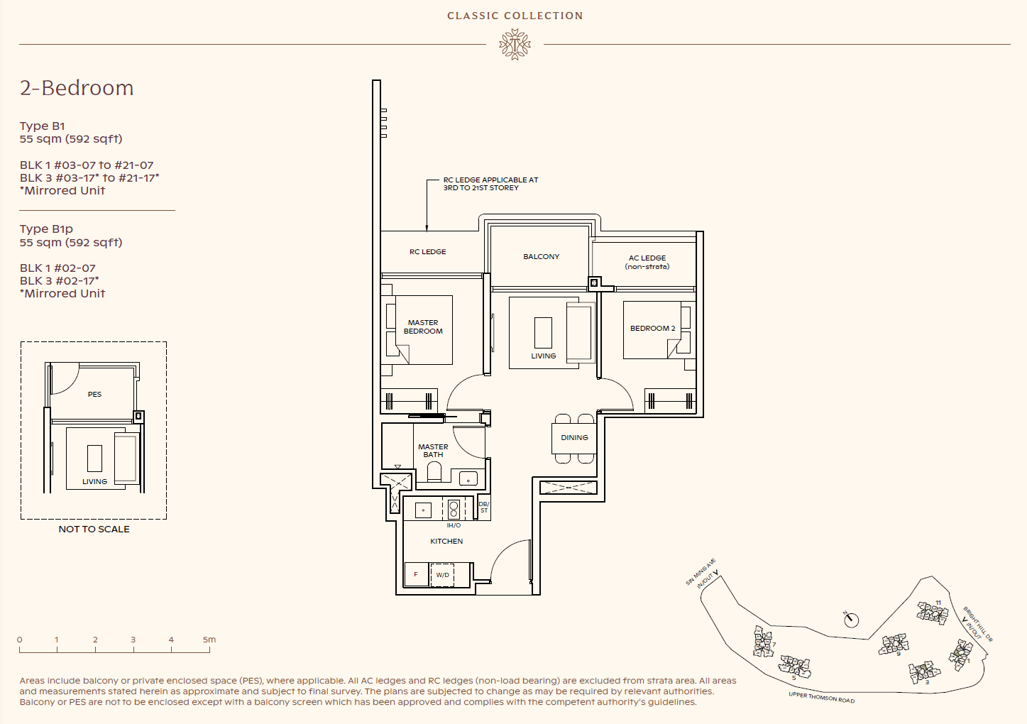 Thomson Reserve 2 Bedroom B1p floor plan