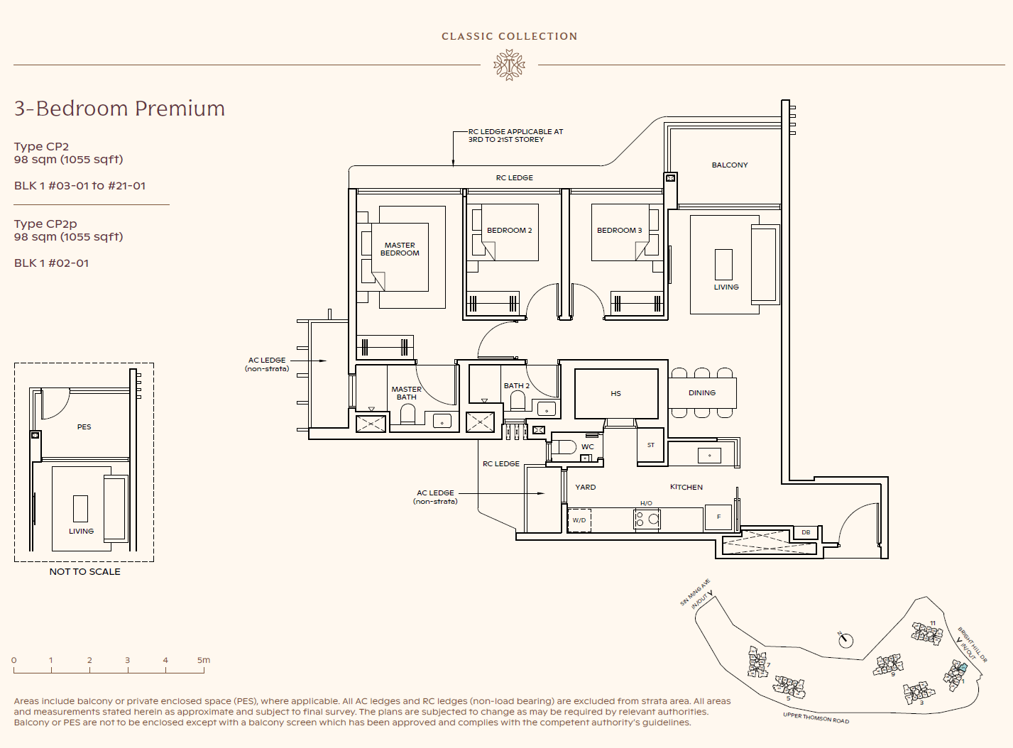 Thomson Reserve 3 Bedroom Premium CP2 floor plan