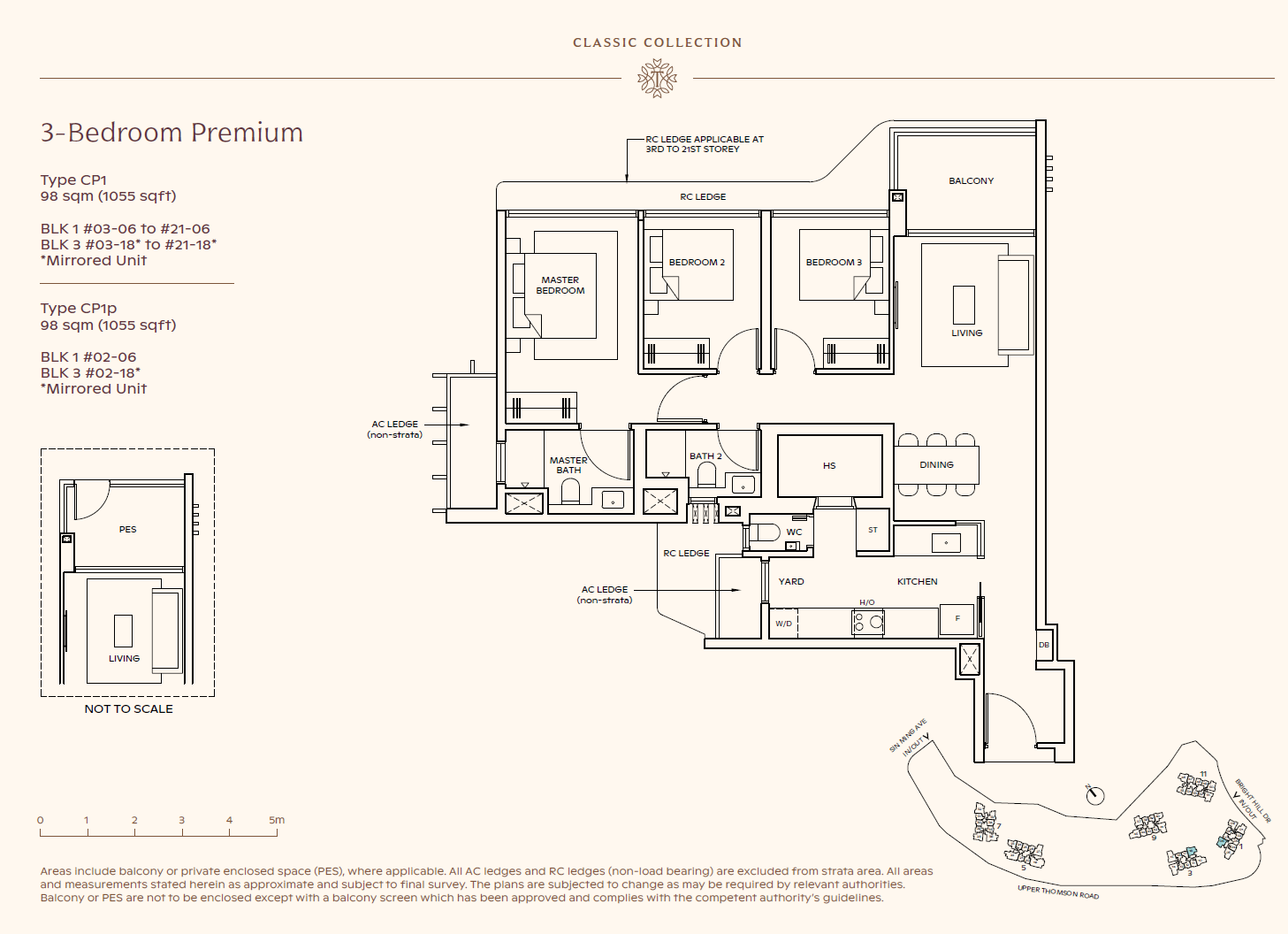 Thomson Reserve 3 Bedroom Premium CP1 floor plan