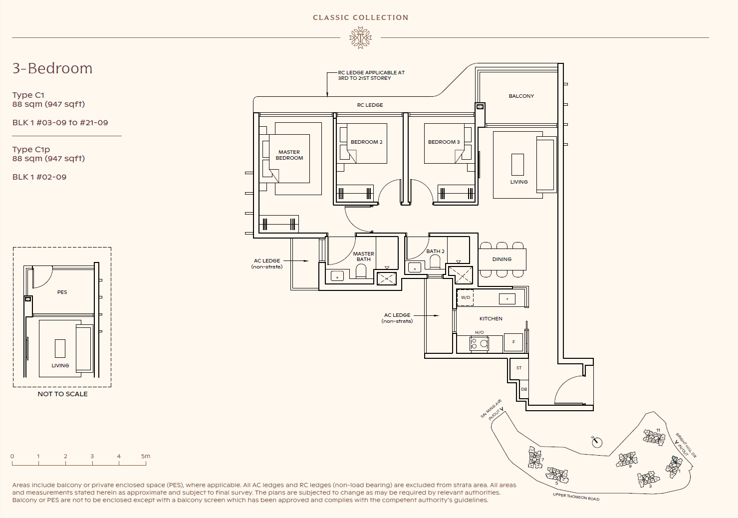 Thomson Reserve 3 Bedroom C1p floor plan