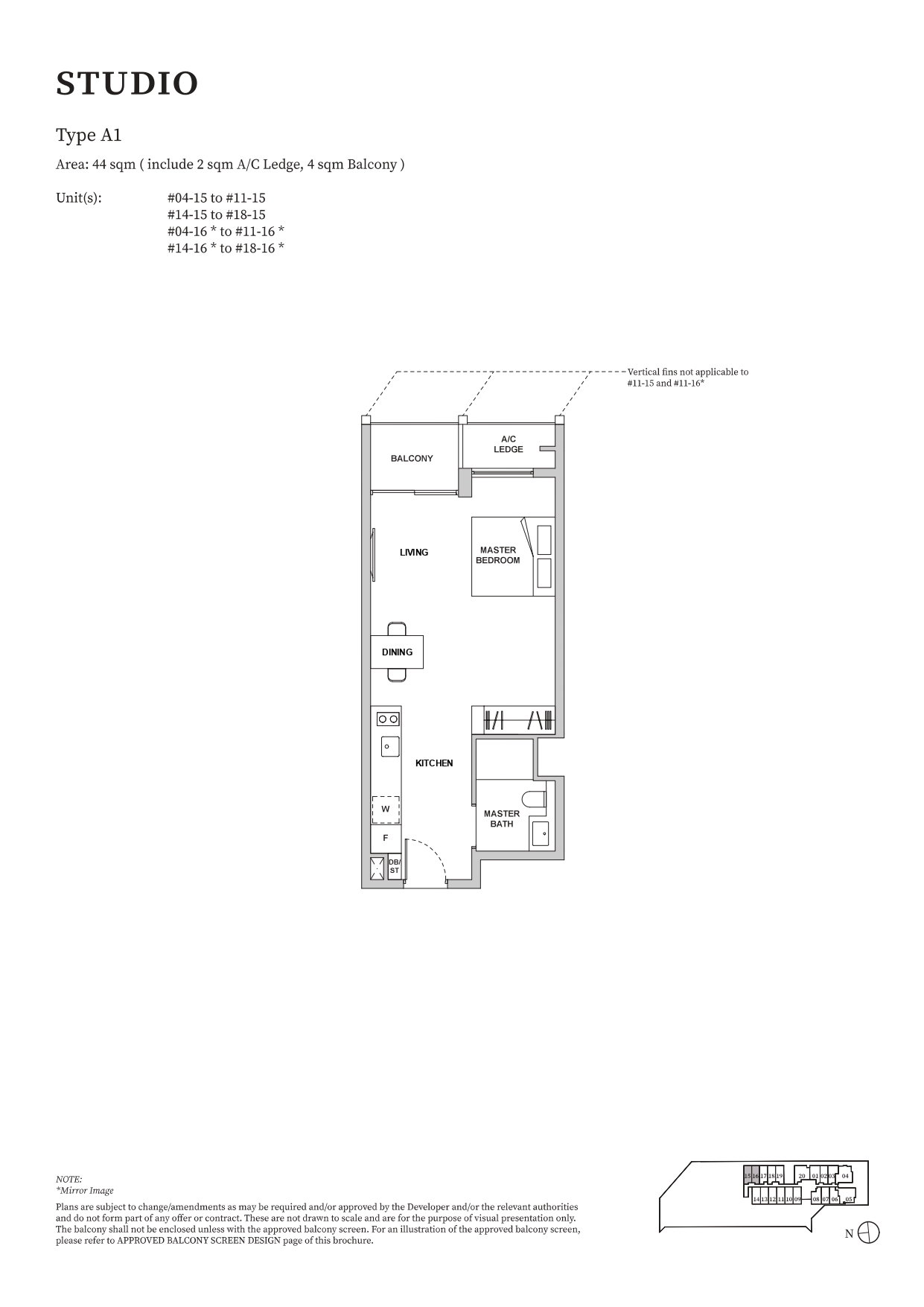TMW Maxwell Studio A1 floor plan