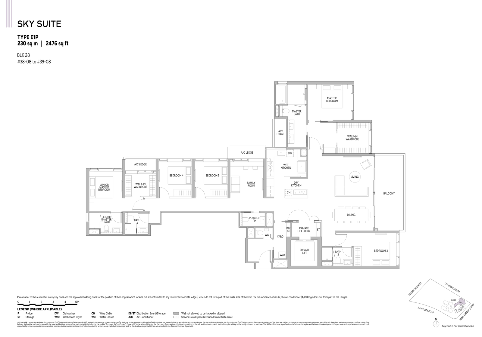 Union Square Residences floor plan E1P — Sky Suite