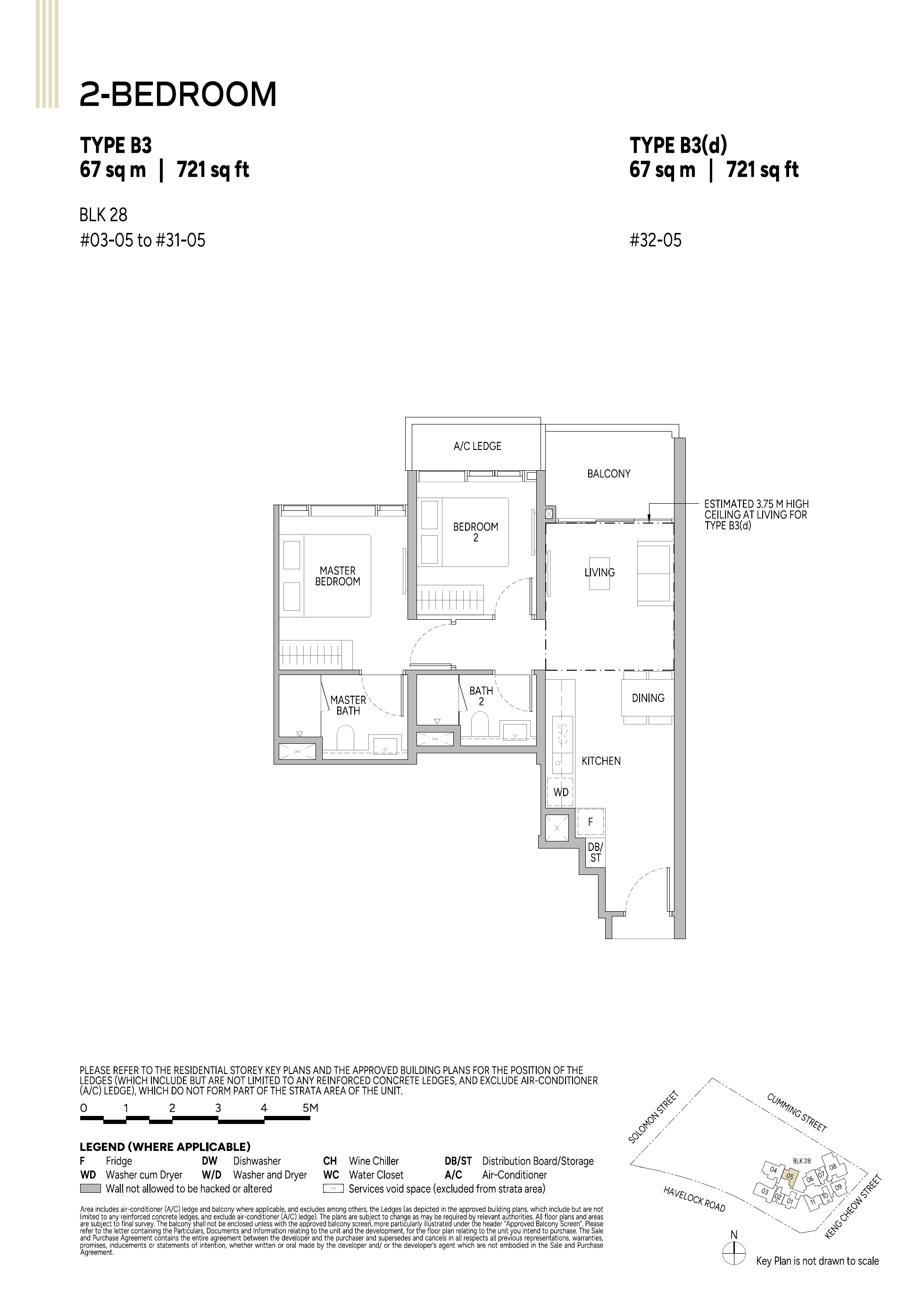Union Square Residences floor plan B3 — 2 Bedroom