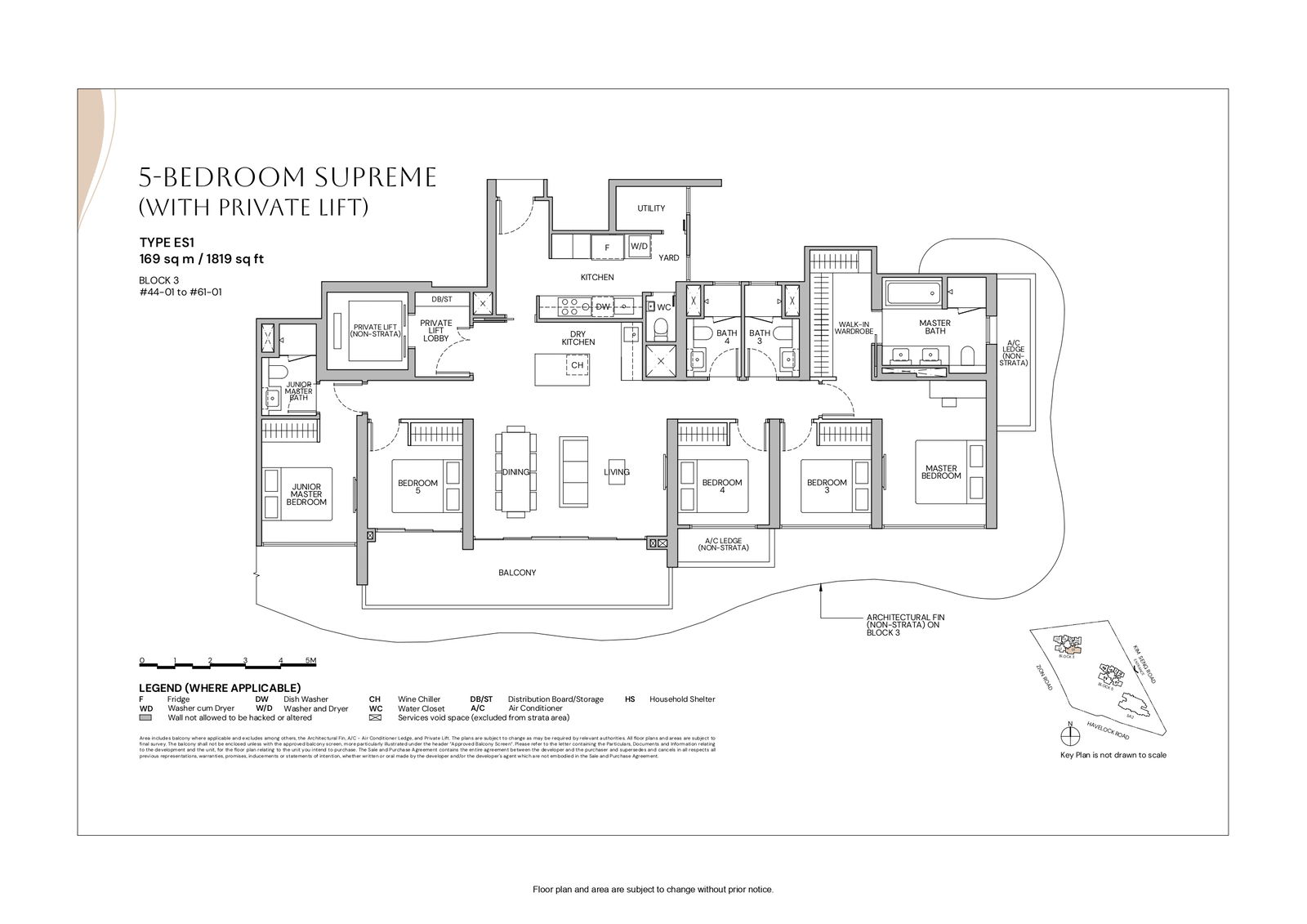 Zyon Grand 5 Bedroom Supreme (With Private Lift) ES1 floor plan