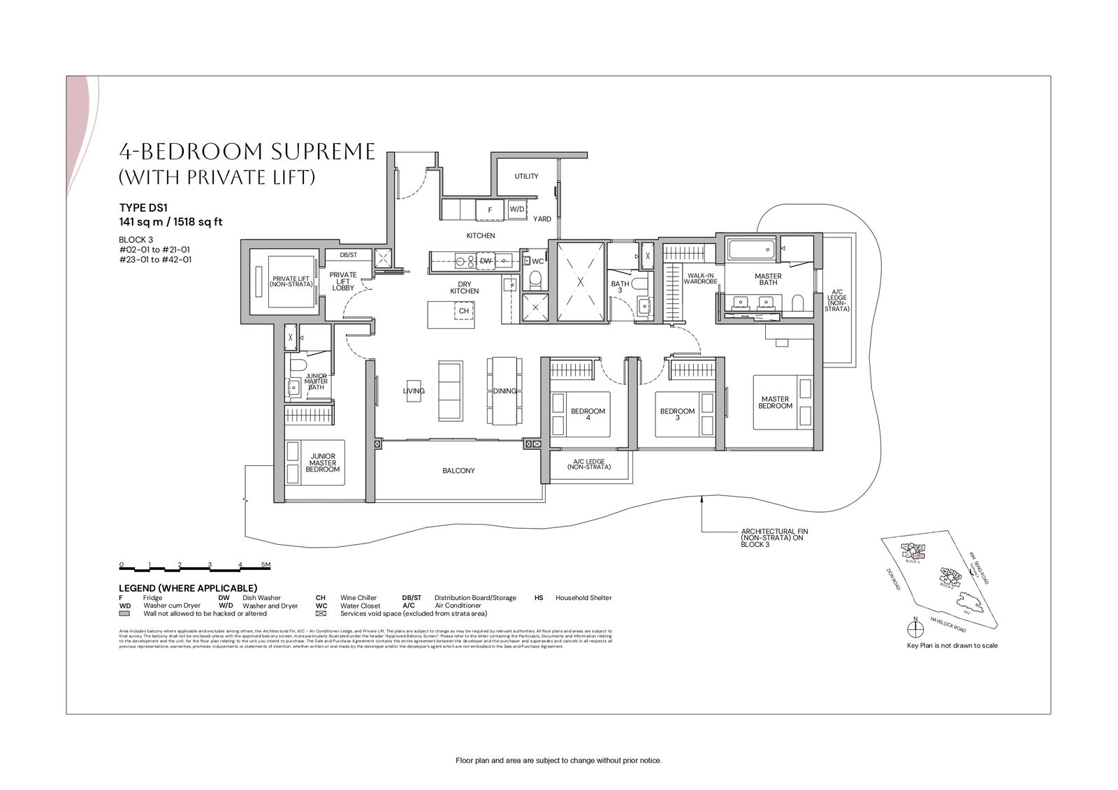 Zyon Grand 4 Bedroom Supreme (With Private Lift) DS1 floor plan