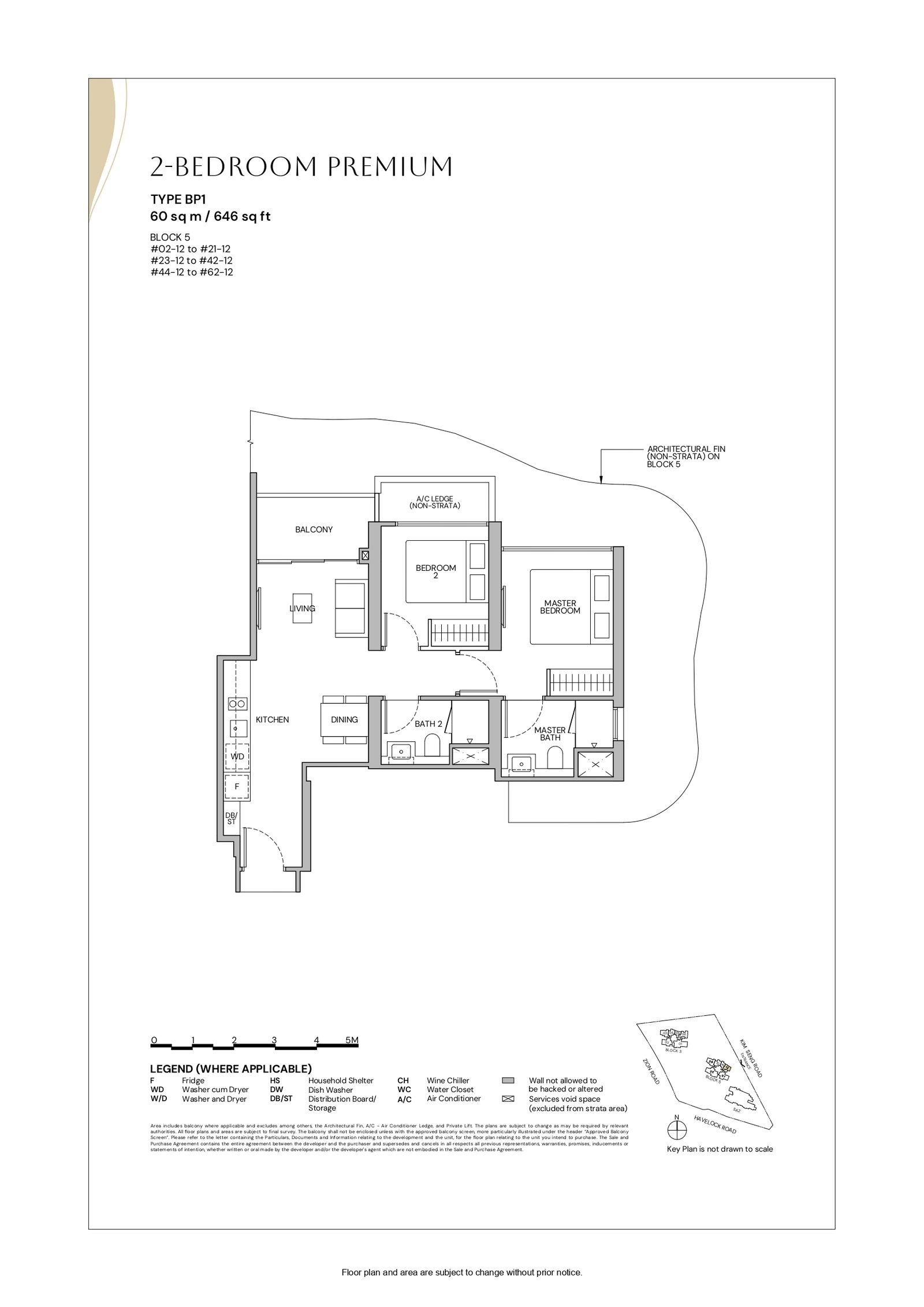 Zyon Grand floor plan BP1 — 2 Bedroom Premium